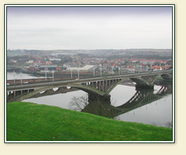 A view of the bridges from the walls